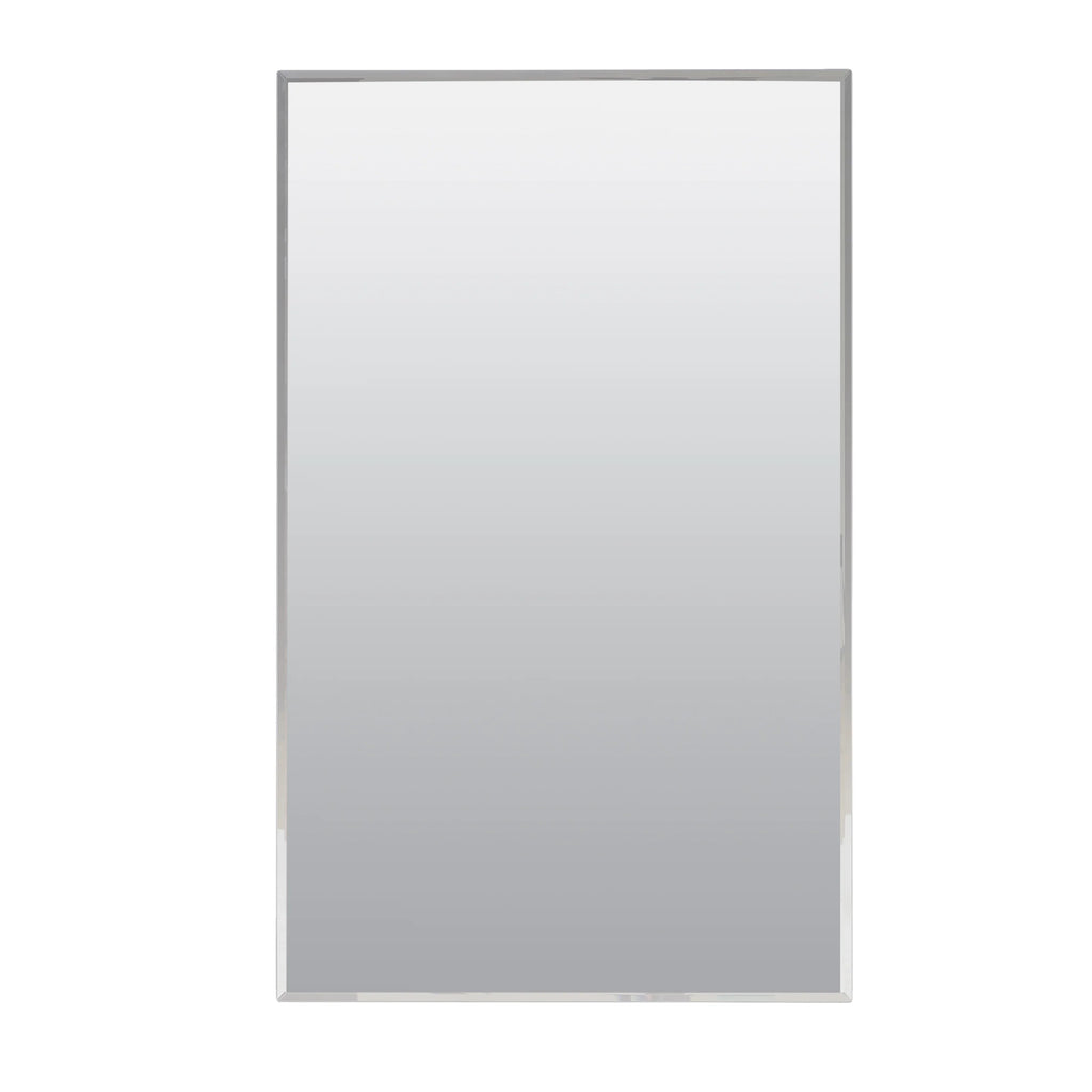 Zenna Frameless 26", 16" Medicine or Surface-Mount Home Recessed Mirror Rectangle x Steel Cabinet,