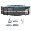 Sand Ground x 18' Frame Pool with Set Ultra Filter Intex Pump Swimming 52" Above