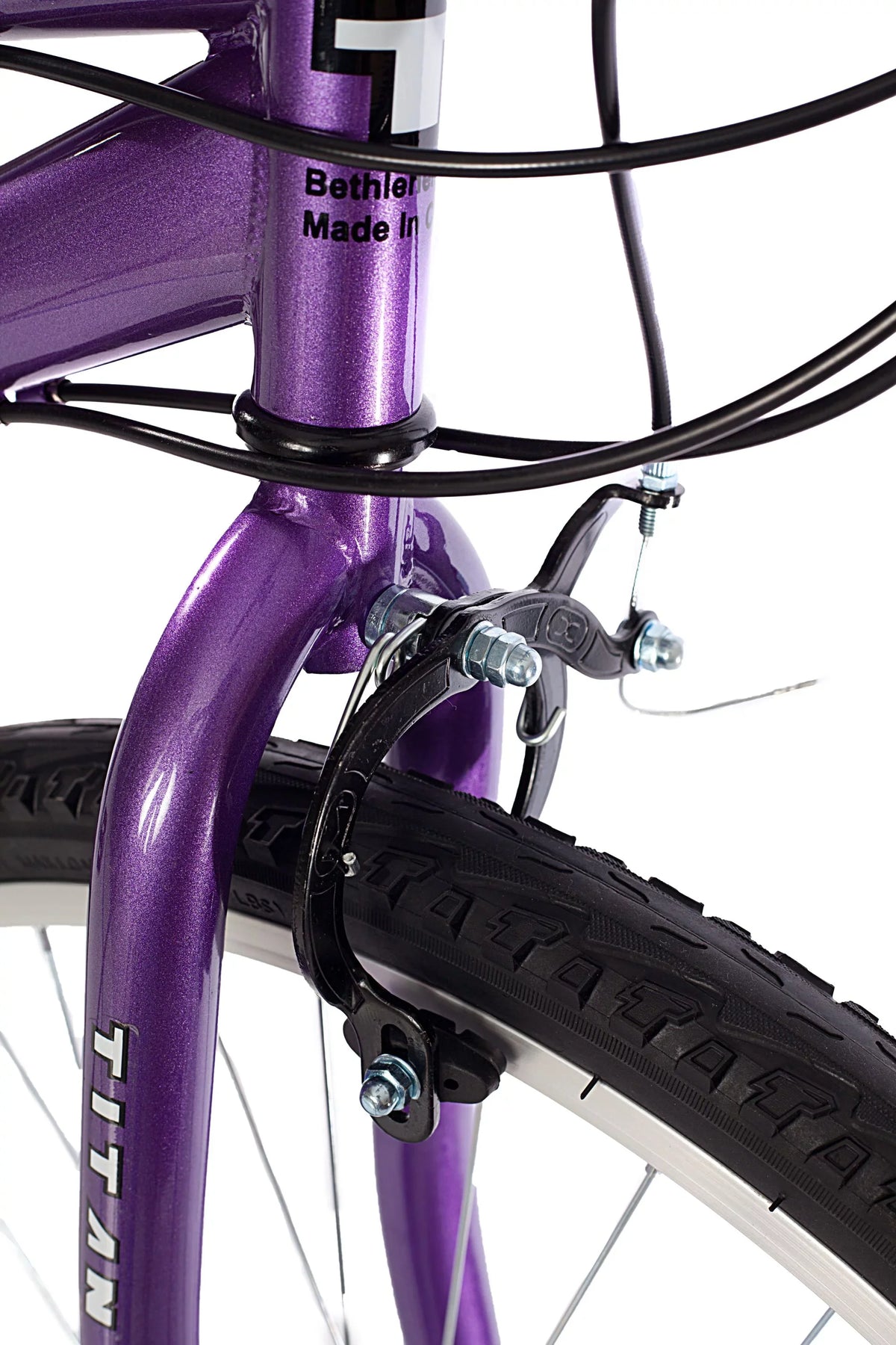 Purple Wildcat Bike, Black Titan Women's and 18-Speed Mountain