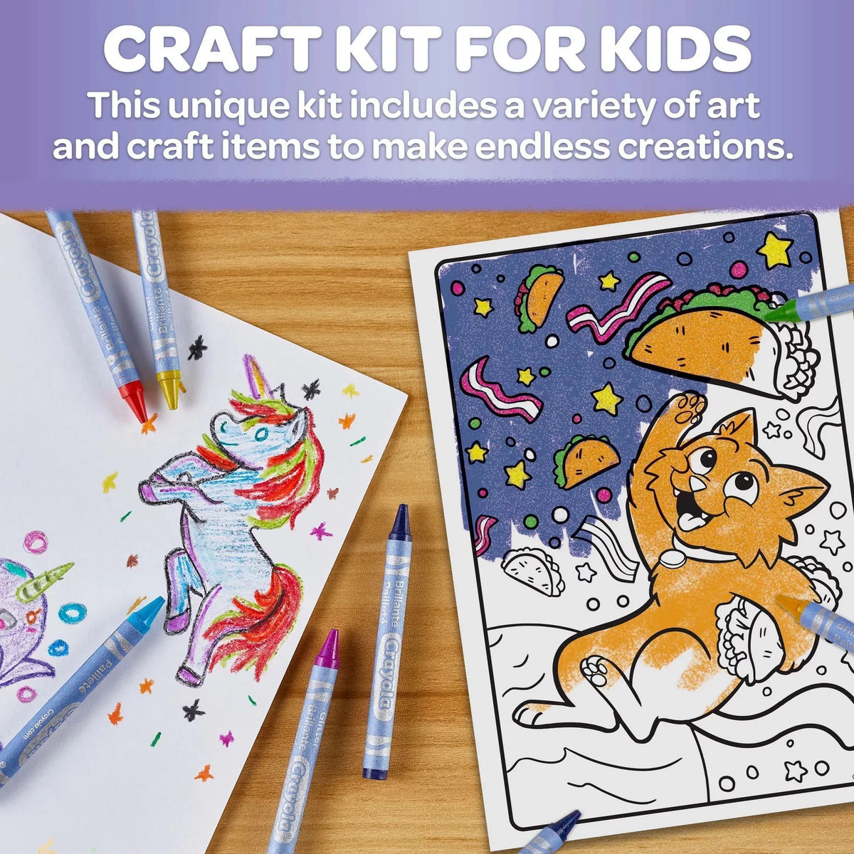 80+ Glitter Creative Child Gift Toy, Kit, Supplies, Unisex and School Arts Crafts Crayola Glitter for