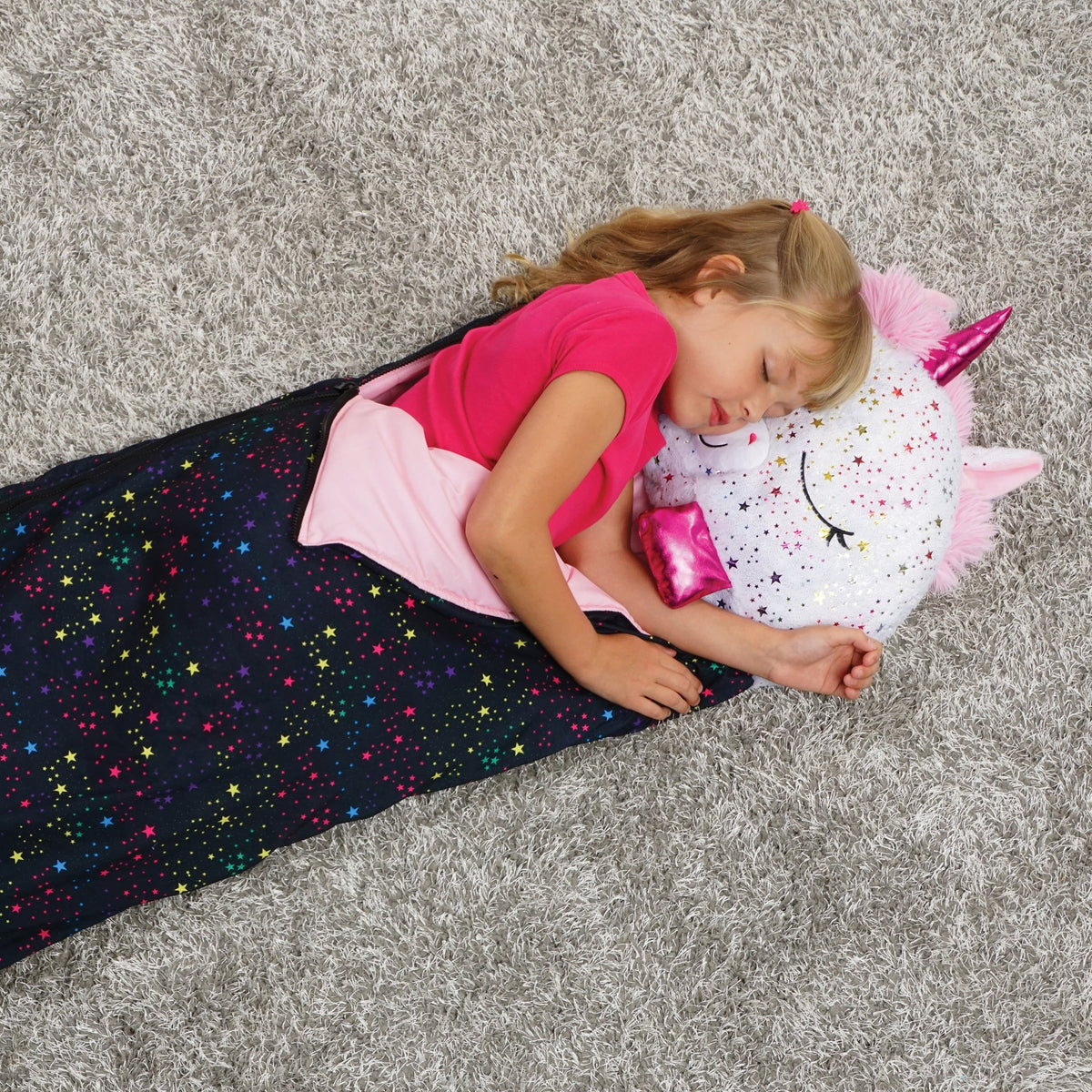 One, and Sack Pillow in Nappers Unicorn Toy Sleeping Happy Plush