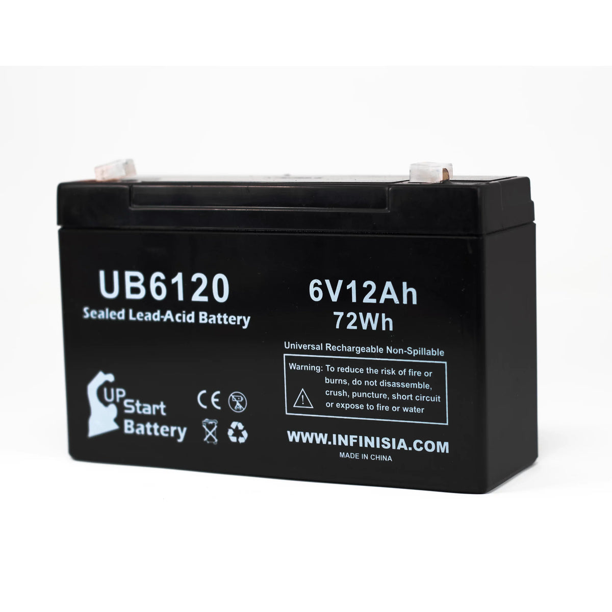 '- to (6V, - Replacement Battery 6 Includes Pack 12Ah, 850 - Compatible Battery Acid Tripp-Lite Lead Universal Terminal, F2 Adapters Sealed Terminal AGM, F1 3x SLA) 12000mAh, F1 UB6120