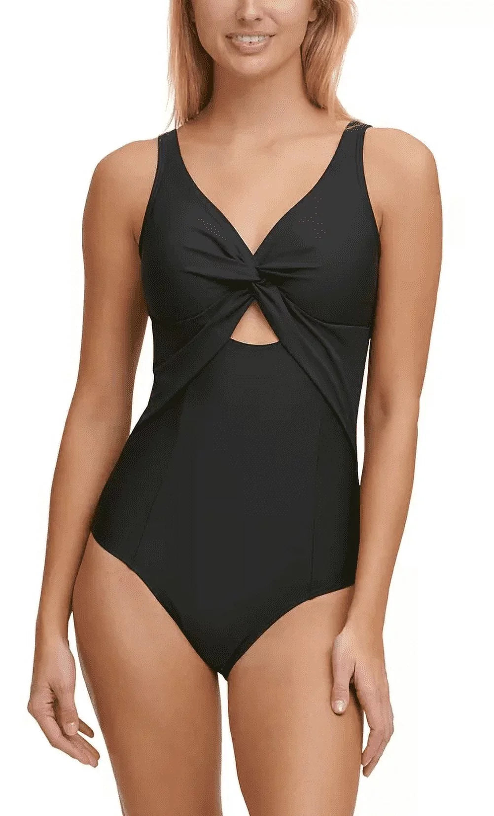 One-Piece DKNY Swimsuit, US Twist BLACK 6 Peek-a-Boo