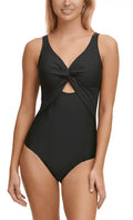 One-Piece DKNY Swimsuit, US Twist BLACK 6 Peek-a-Boo