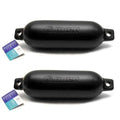 (Pair) Rush x Bumper 6 Black Dock Inch Boat 86881 Rite 15