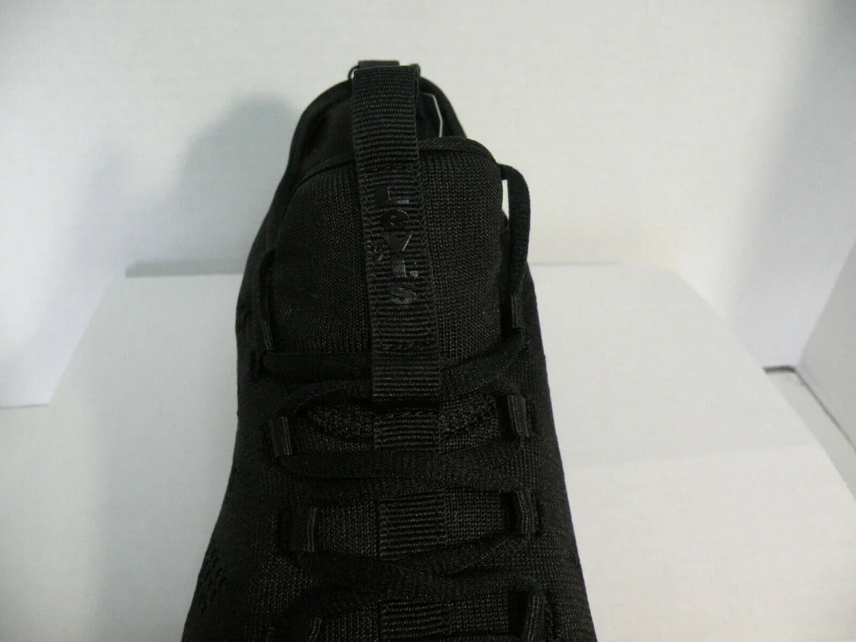 SNEAKERS LOW NEW TRAINERS SPORTS ATHLETIC LEVIS BLACK SHOES MEN 12 SIZE COMFORT