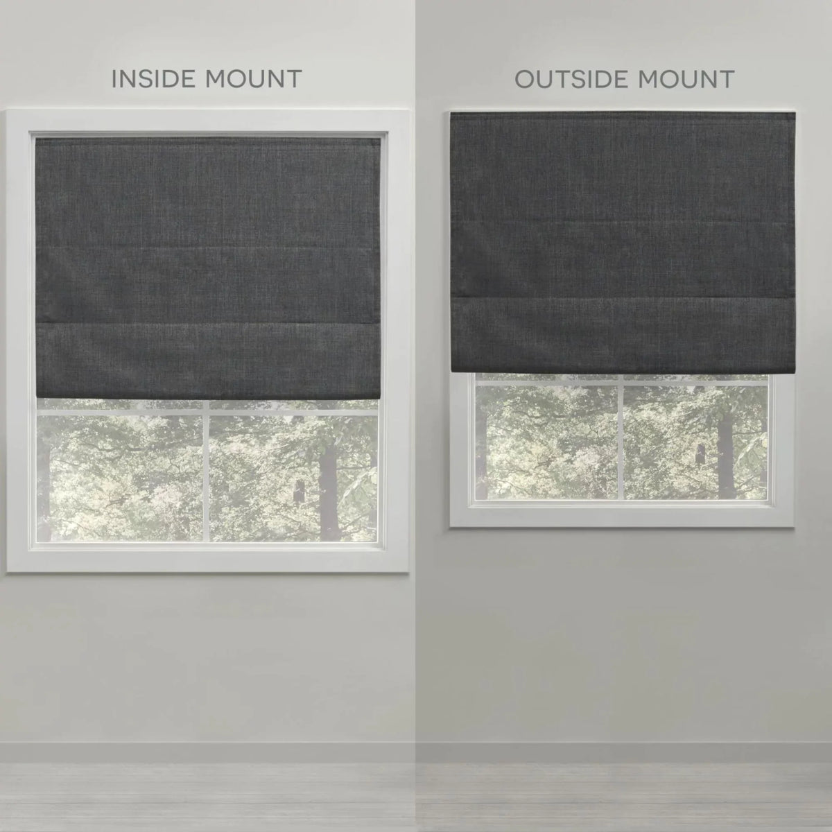 Dark Home Roman Esme Total Exclusive 34"x64", Blackout Grey Shade,