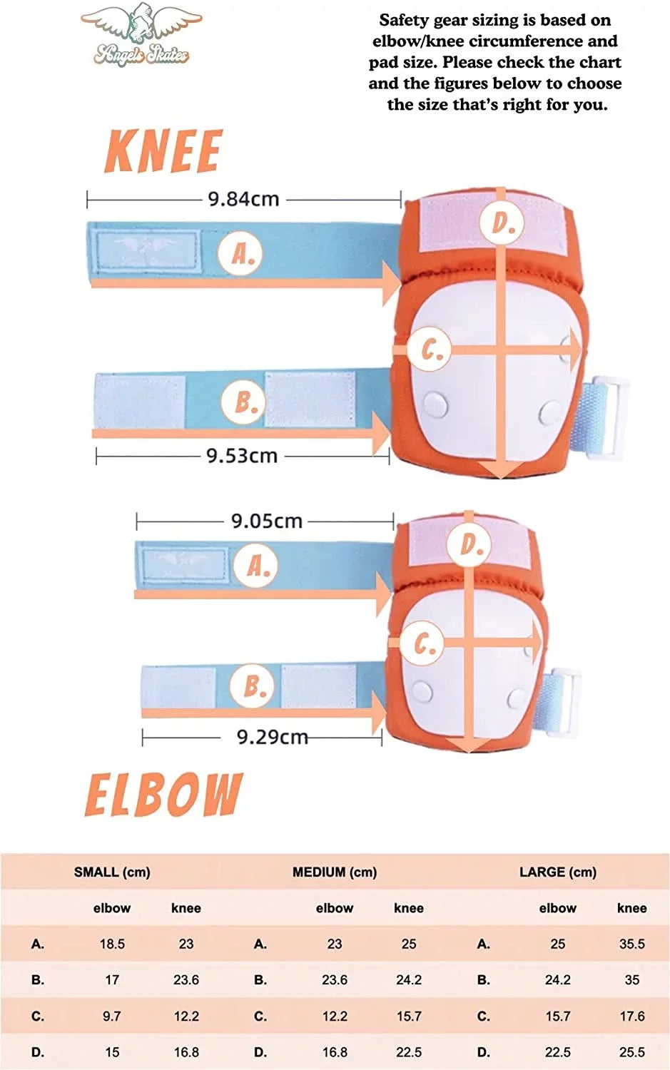 '- Youth - Elbow Protective Women Gear Skates Purple Knee BMX Wrist 6-Piece Kids - Pads Adult Angels Pads for - Large Roller Guards Safety Gears Pack - Skates