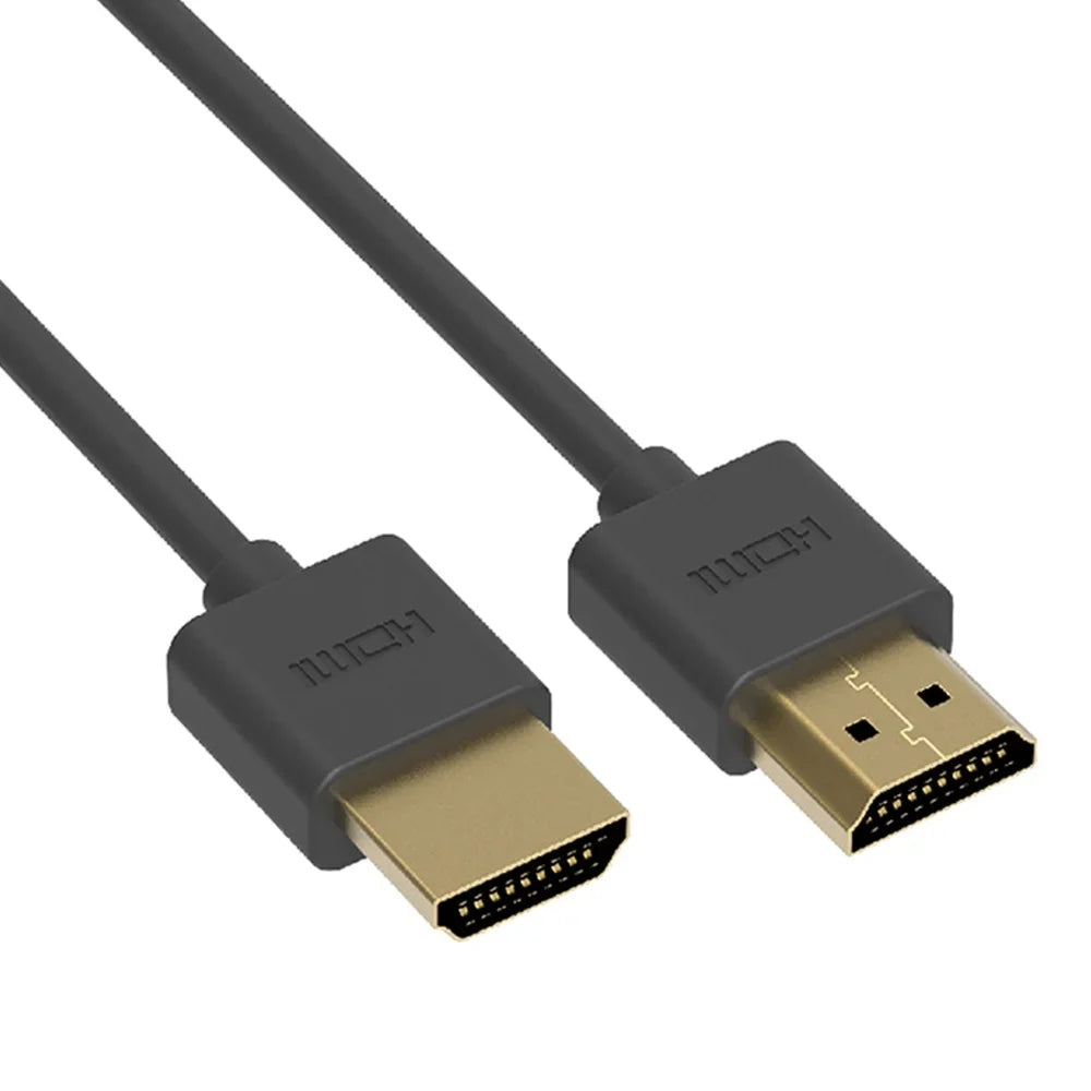 6 Pack) (10 LLC 4K/60Hz OD3.8mm Cable - Cable Central Slim Feet HDMI 6Ft