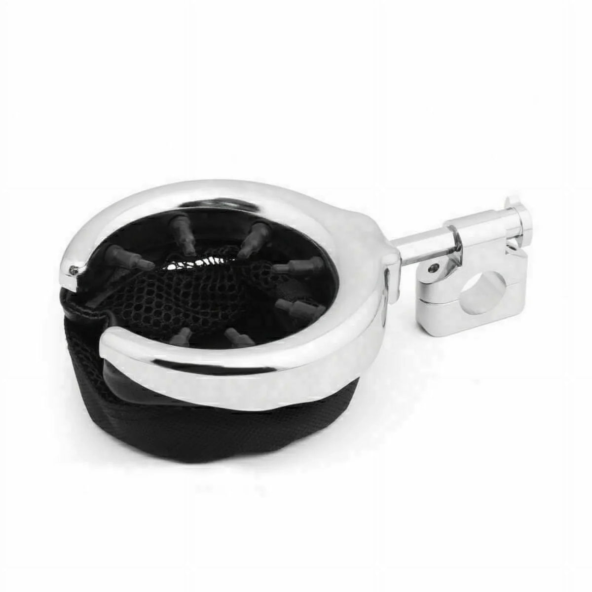 1" Cup Handlebar Chrome Metal Drink Motorcycle Holder Universal