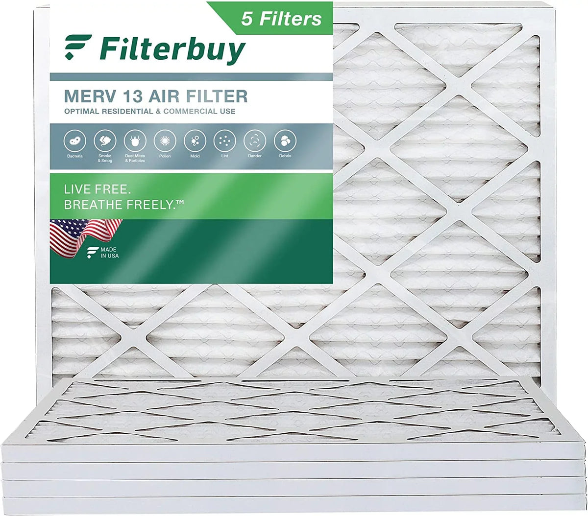 (5-Pack) MERV AC 13 HVAC Air Filterbuy Pleated 16x21x1 Furnace Filters