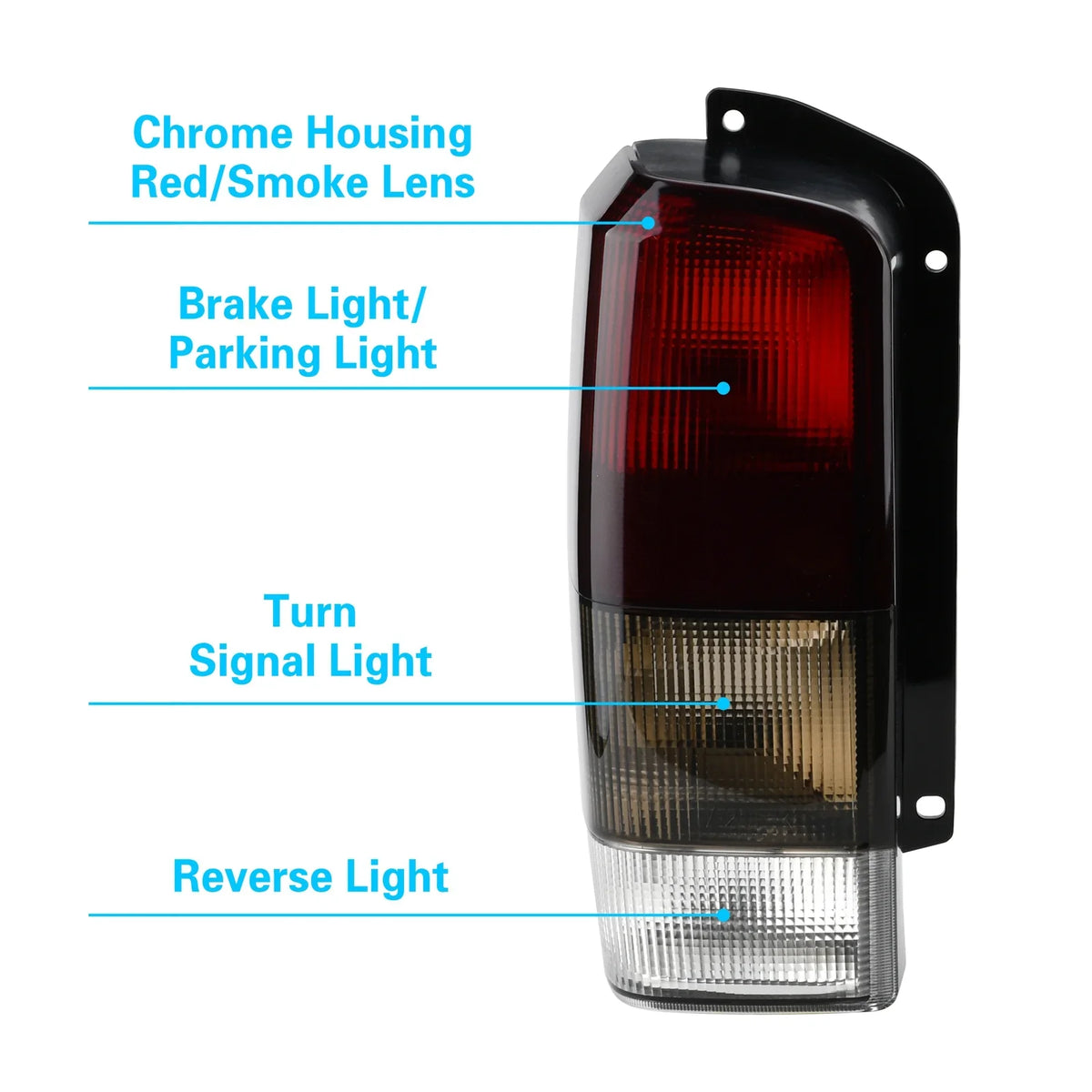 Tail 1997-2001 Jeep 97-01 Lights Set(Left Right)Compatible Lamps with Cherokee XJ Fits Rear Lens XJ + Smoke for Tail Red/black