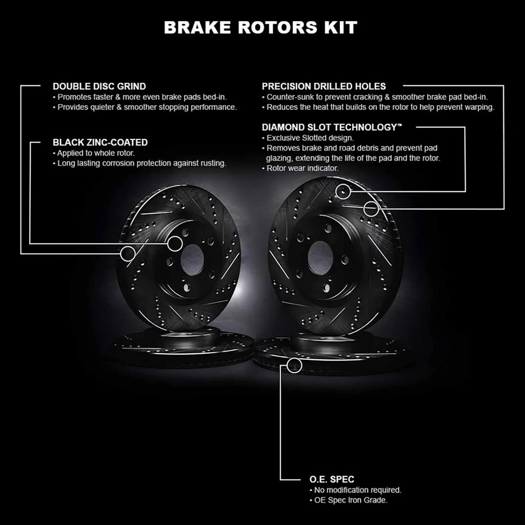 Concepts Fits CHEROKEE, JEEP Whpn2 Rotor D/S 200 2014-2022 CHRYSLER R1 2015-2017 Black 42005 select: Concepts R1 Brake
