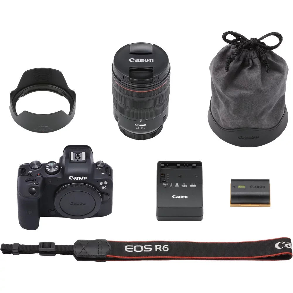 Canon f/4L (4082C012) More EOS Mirrorless R6 with Camera 24-105mm + Lens