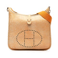 Hermès Calf Evelyne (Good) I PM Bag Orange Buffalo Crossbody Unisex Authenticated Leather Dalmatian Pre-Owned