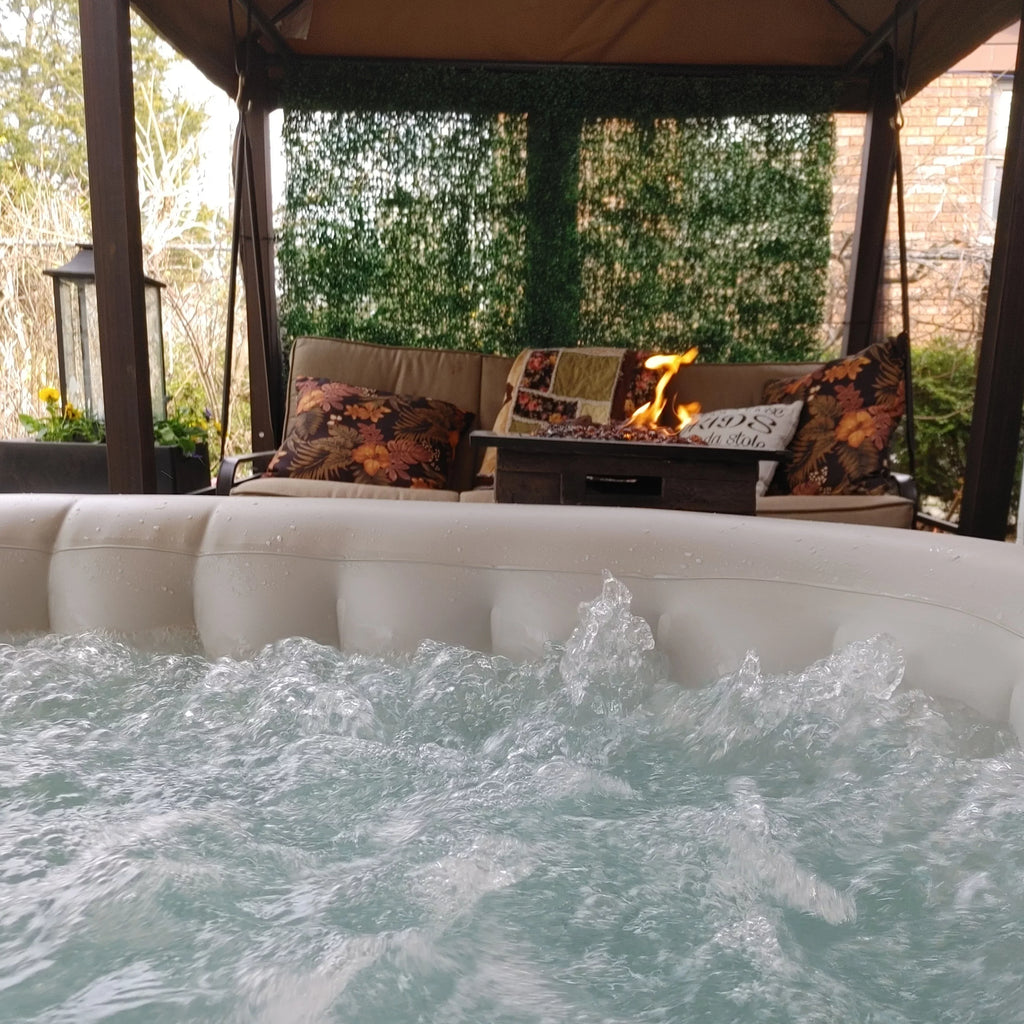 Person 145 ALEKO Cover Gallon with Oval 2 Hot Brown Jetted Inflatable Tub