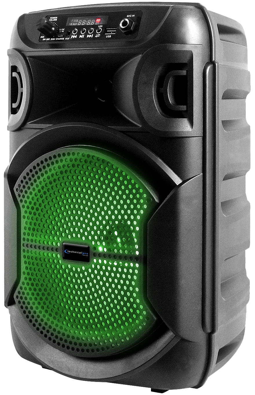BOOM8 w/Bluetooth Technical LED Speakers Pro Portable TWS 8" Party (2) Wireless