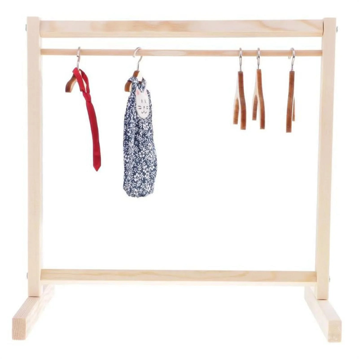 Clothes Organizer 2x1/6 Doll for Wooden Garment Dollfie Rack Furniture