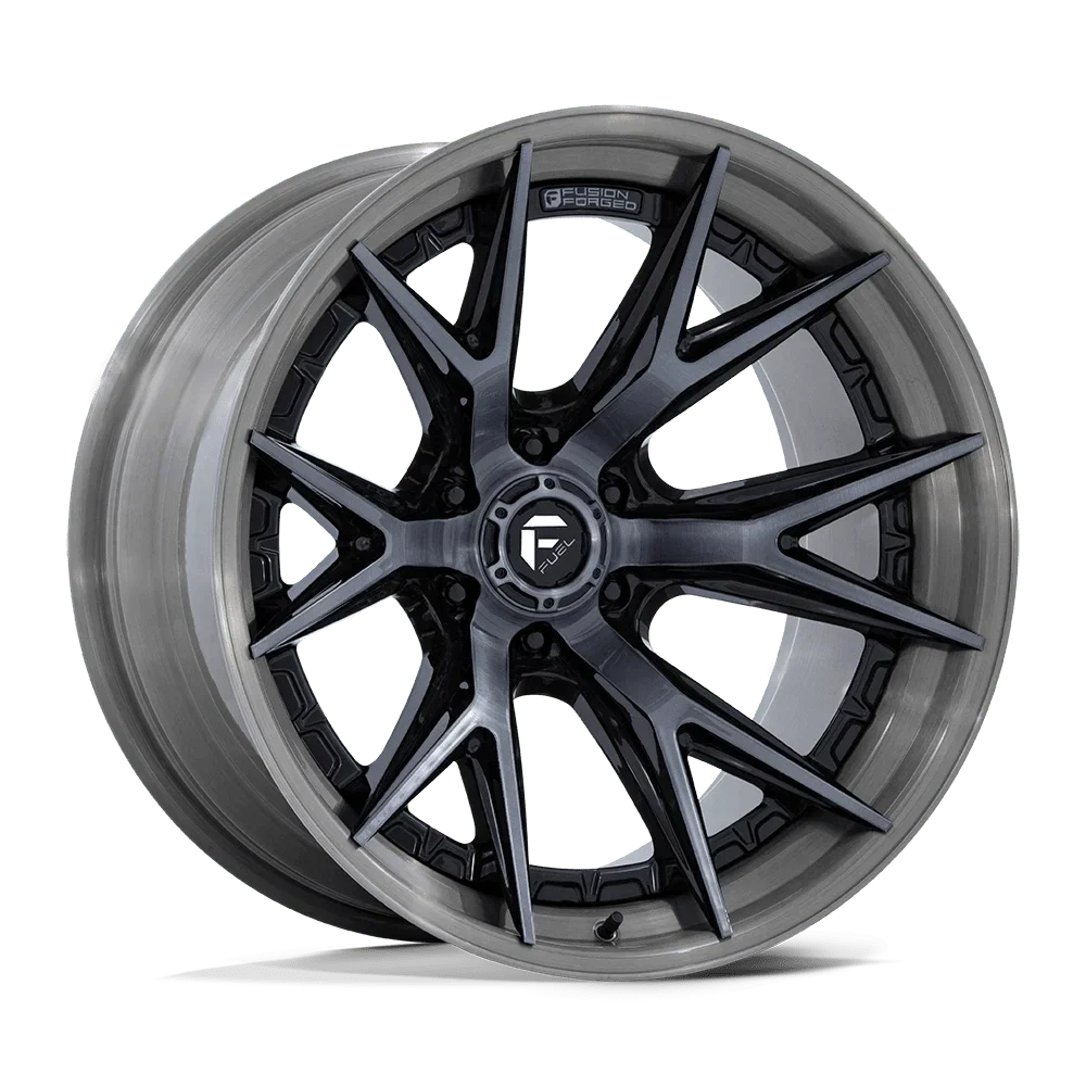 Gray 6x135 Black W/ Gloss Wheel 20x10 Brushed Catalyst Fuel (-18mm) FC402 FORGED
