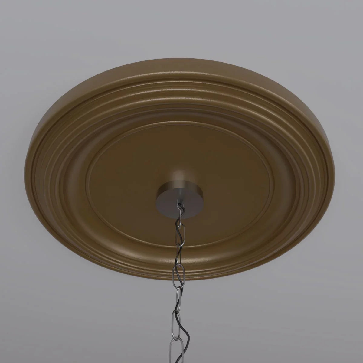 22"OD x PVC 1/2"), 3 up Traditional Canopies (Fits Ekena 1/2"P x 13 Ceiling Thermoformed Medallion 1/2"ID Gold 1 to Metallic Rush Millwork