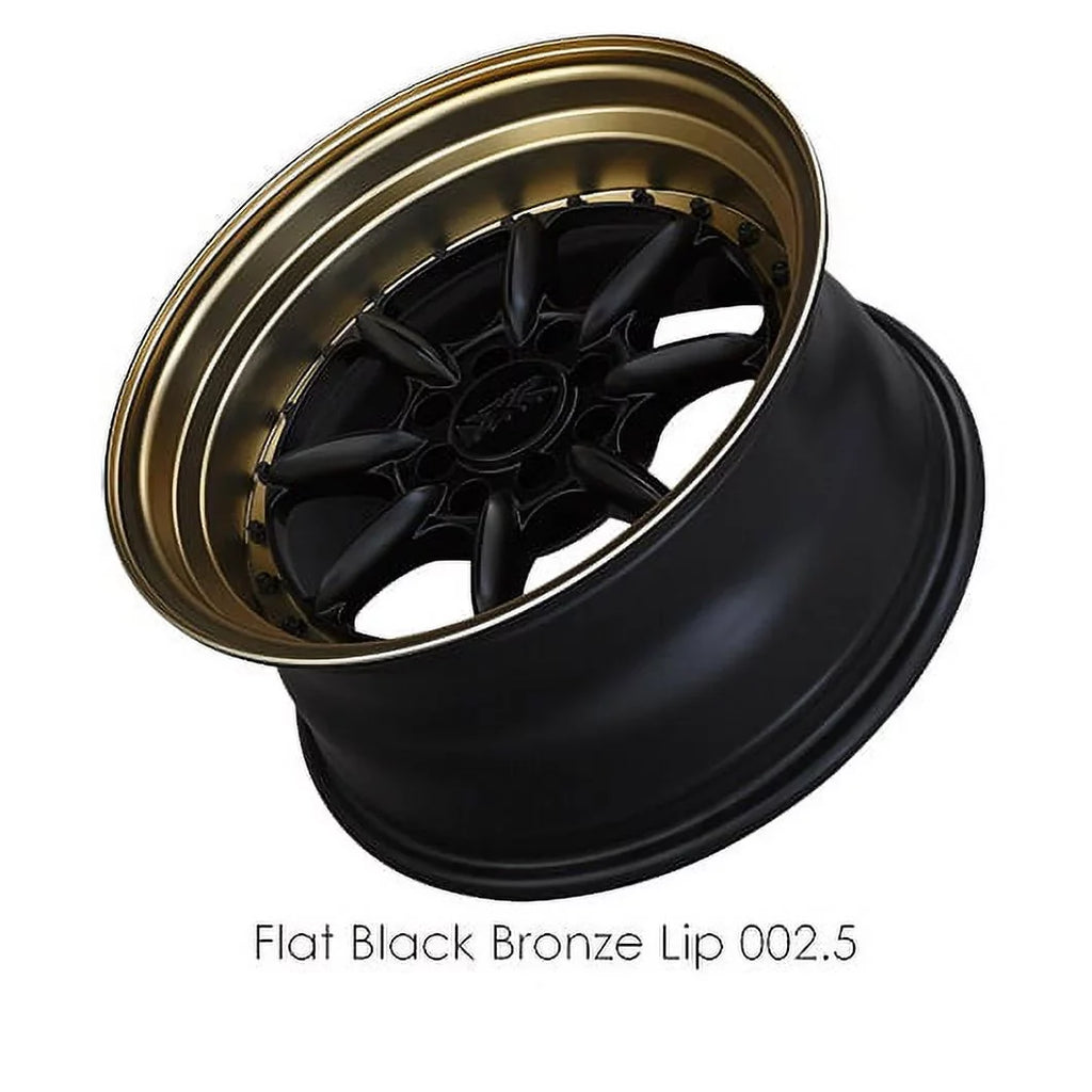 20et 4x100/4x114.3 Wheel Flat / Black 002.5 15x8 Bronze Lip XXR