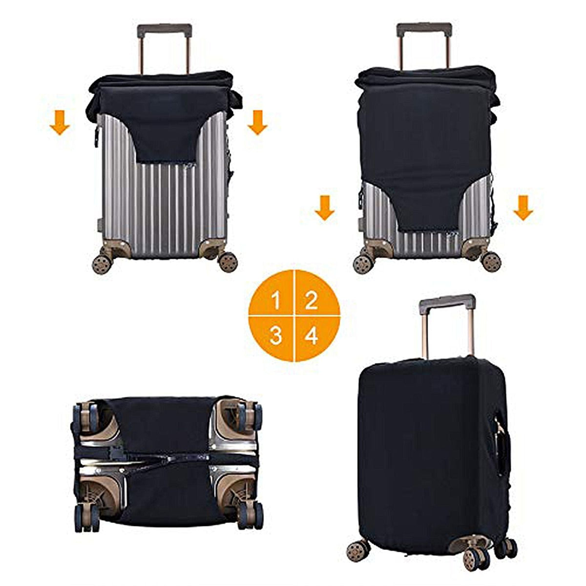 Floral Kll Luggage Suitcase Suitcase Cover Protector- Plaid Buffalo Cover Purple