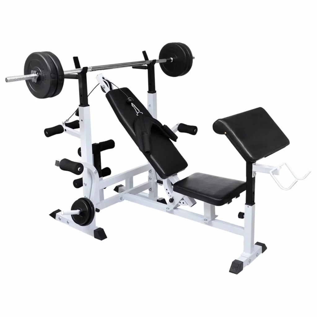 Set with Dumbbell Barbell Aibecy Weight and Bench 264.6 Weight Rack, lb