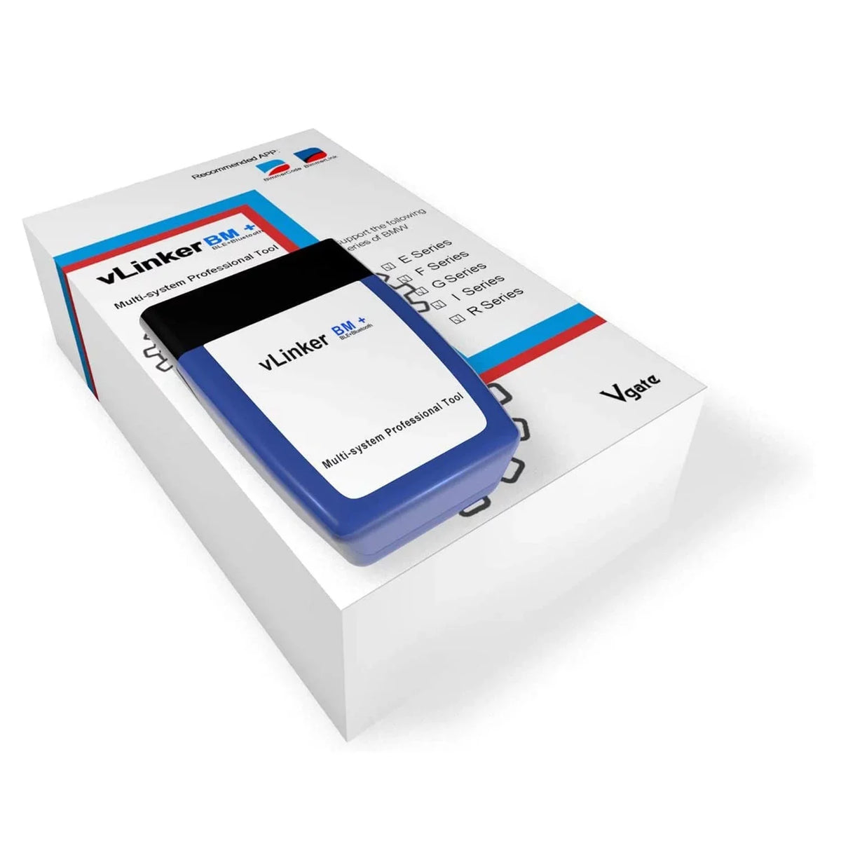 Diagnostic vLinker Car Unlock Vgate BLE OBD Bluetooth with BimmerCode, OBD2 Features & Hidden BMW/Mini, Scanner Tool BM+ in Android for iPhone Works II