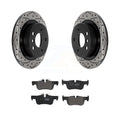 Transit Kit Drilled Countryman - Cooper Clubman And Pads Slotted For Disc Brake KDF-101034 i3 Semi-Metallic Rotors BMW Mini Auto Coated Rear