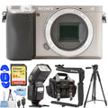 a6400 Mirrorless Camera Accessory - Silver) Only Digital Sony (Body Kit Alpha 10PC