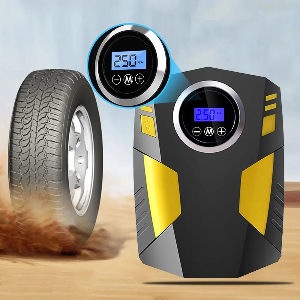 Pump Inflator for 12V Light Digital Suzicca Auto Air Compressor Car Portable Tire LED with