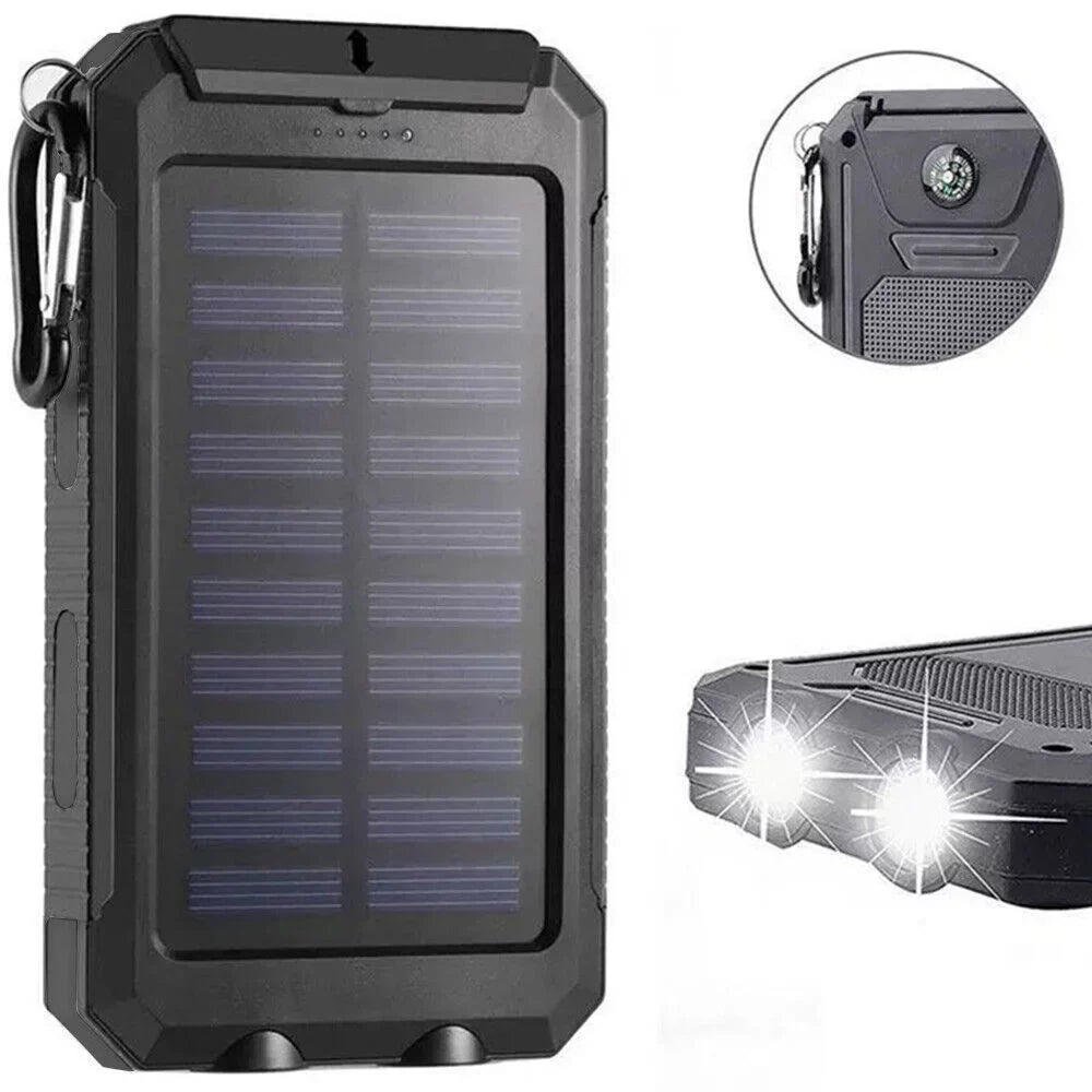 Portable Bank Waterproof US 9000000mAh Power 2023 Charger Battery Solar External