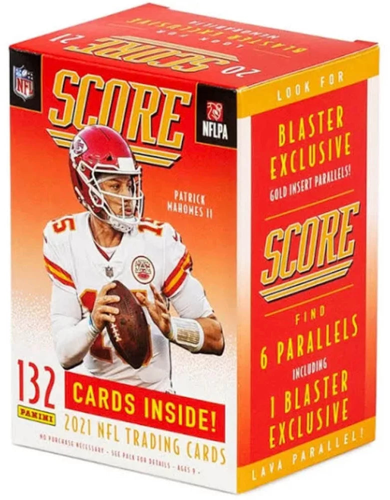 Trading 1 Panini Box- NFL Parallel Cards Score Exclusive Lava 2021 Numbered Blaster Football