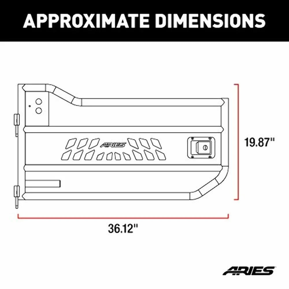 WRANGLER, Tubular select: Door UNLIMITED AR15009 Aries 2008 - JEEP 2013 JEEP WRANGLER Offroad Fits