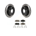 Ceramic Pads And - Cooper KDC-100849 Transit Mini Brake Disc Kit Rear Drilled Auto For Slotted Rotors Coated