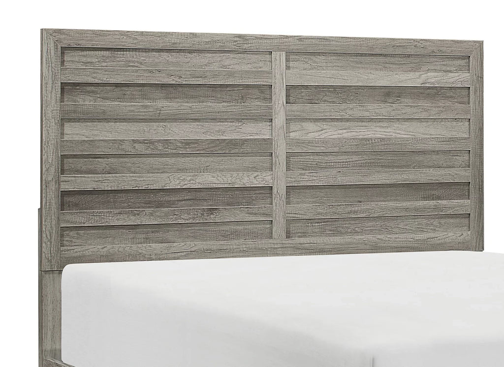 Finish Furniture Bedroom Style Bed Gray King Classic Rusticated Size 1pc Eastern Weathered