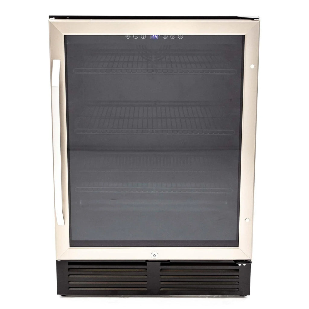 Cabinet Beverage Can Center, 130 with Stainless in Steel Capacity, Black (BCA516SS) Avanti
