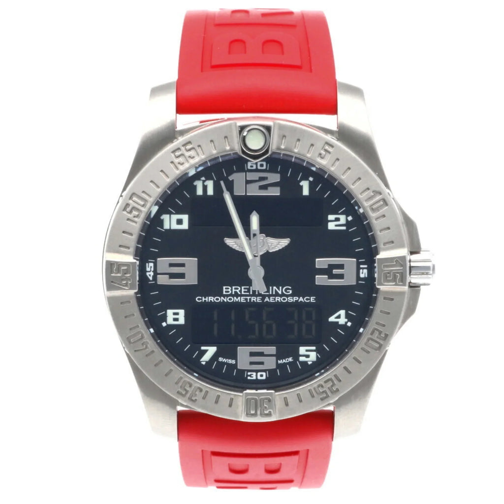Quartz Titanium E79363101B1E1 Evo Pre-Owned Watch Breitling Men's (Good) Aerospace BREITLING