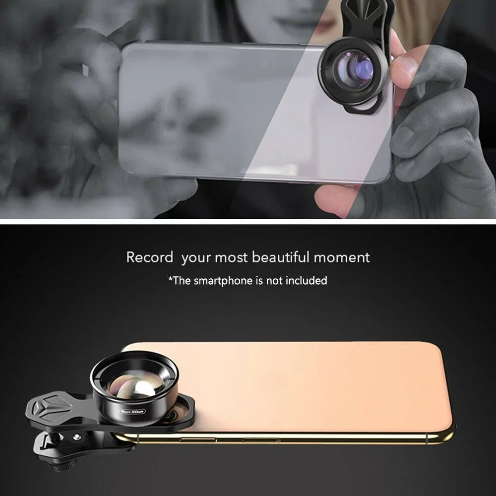 Aluminum External Shooting Lens Accessory Optical HD Distance Cellphone Multi-Layer 40MM-70MM Coated Macro Camera Detachable Clip Lens 4K Alloy