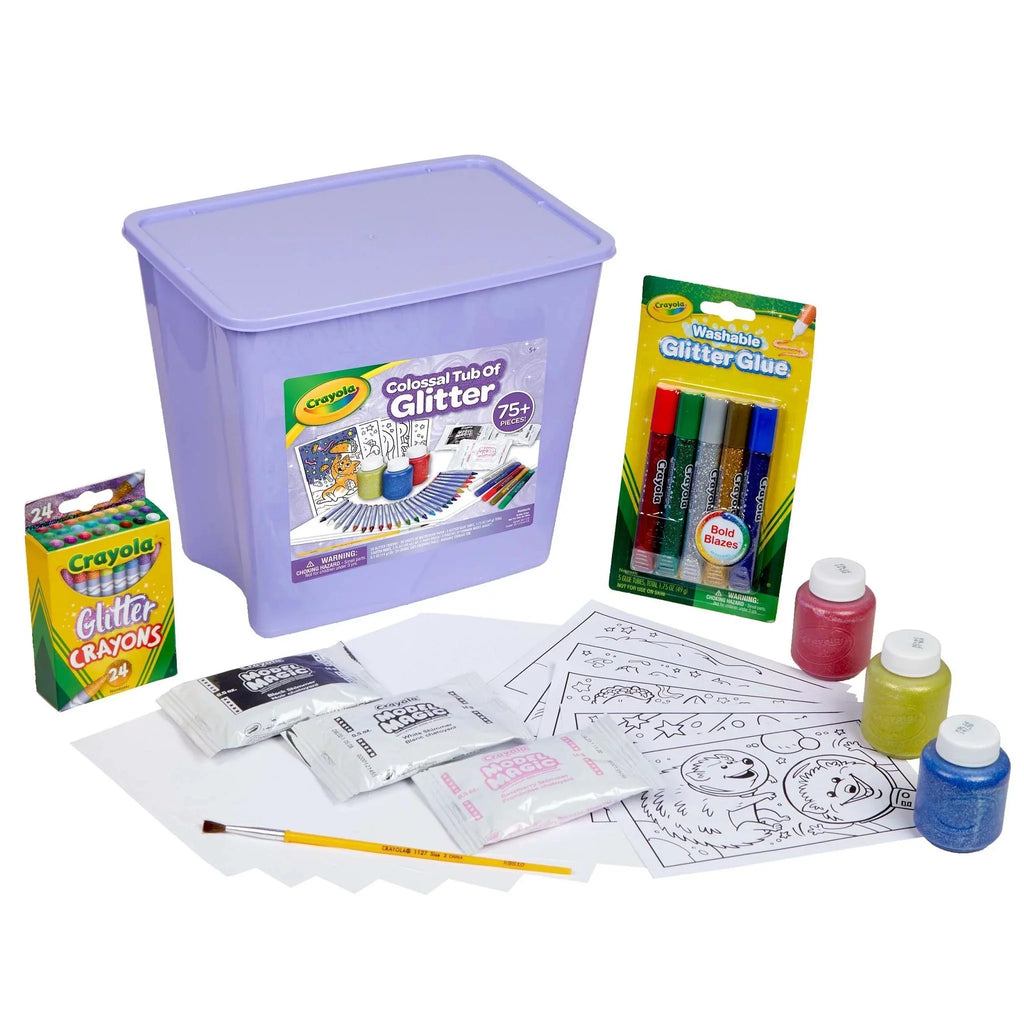 80+ Glitter Creative Child Gift Toy, Kit, Supplies, Unisex and School Arts Crafts Crayola Glitter for