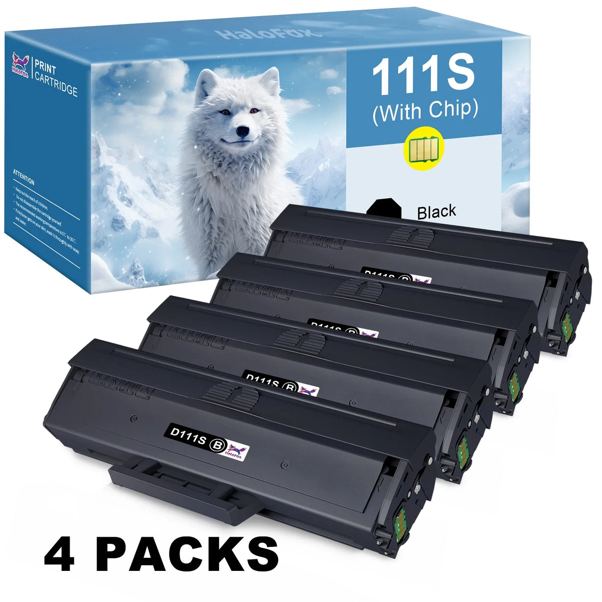 SL-M2022 MLT-D111S Toner SL-M2022W SL-M2070FW for SL-M2020 (Black, Printers Replacement Samsung 4-Pack) 111S SL-M2070 SL-M2020W MLT-D111S for