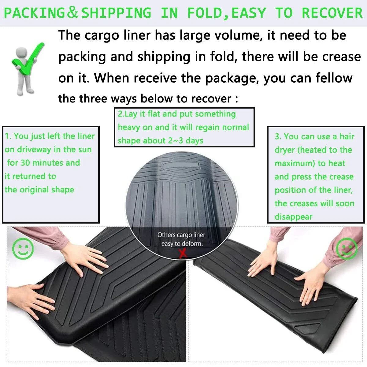 2018-2023 Liner TPO Weather Protection Cargo Mats For Toyota All Camry