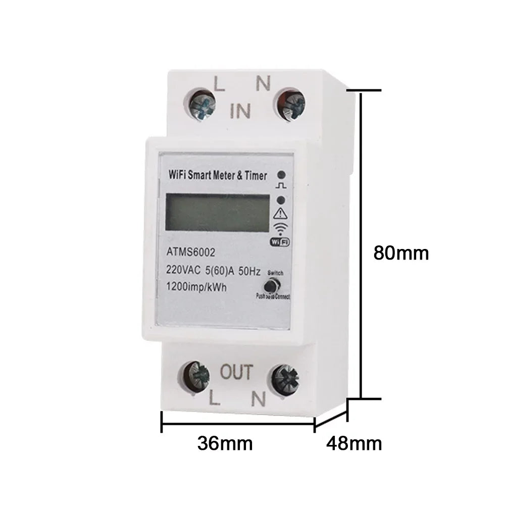 Meter WiFi APP Intelligent Manual Energy Electric Intelligent No Electric Mobilephone Walmeck Need Electric Meter Remotes Meter Meter Meter Home Intelligent Home Control Timer Reading
