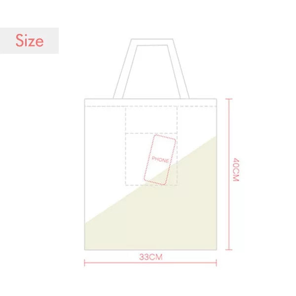 Surprised Clover Shopping TV Tote Happy Canvas Satchel Small Bag Handbag Original Casual