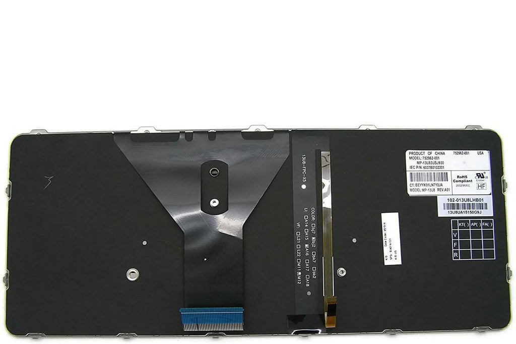 Silver Grade 1020 804214-001 - Like HP G1 New Backlit Folio Laptop Pre-Owned Keyboard A EliteBook