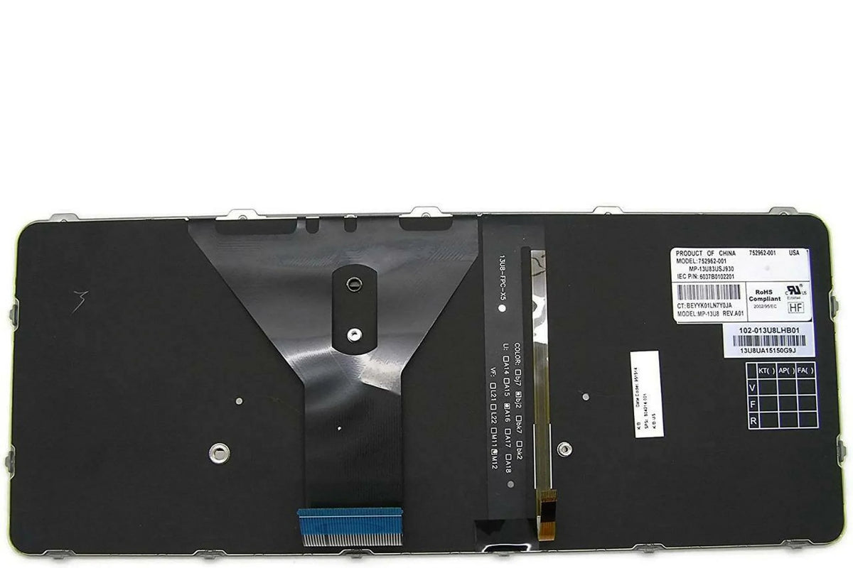 Silver Grade 1020 804214-001 - Like HP G1 New Backlit Folio Laptop Pre-Owned Keyboard A EliteBook