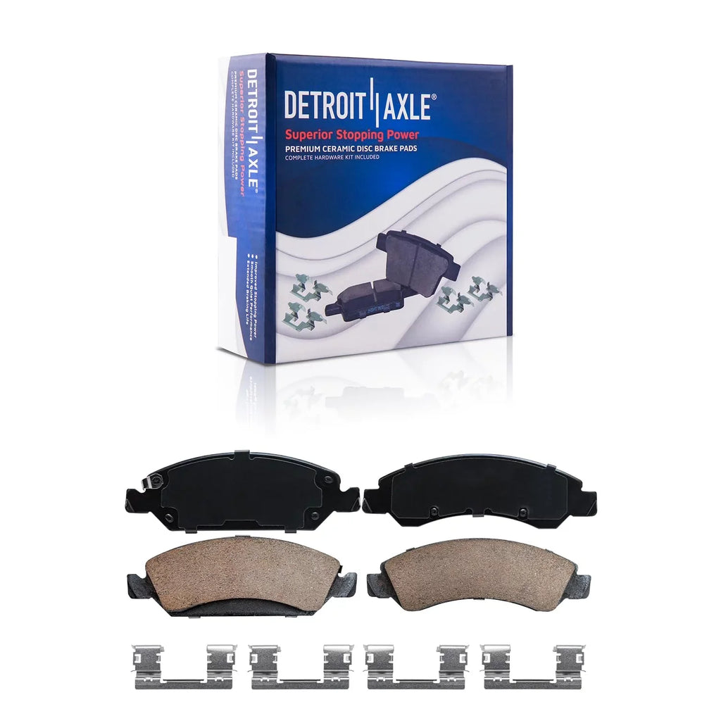 Sierra Tahoe ESV Escalade Rear XL Suburban Drilled & Chevy Replacement Brake 1500 Ceramic Rotors - Brake Axle Detroit Silverado Front Slotted Kit Brakes Pads Yukon for and