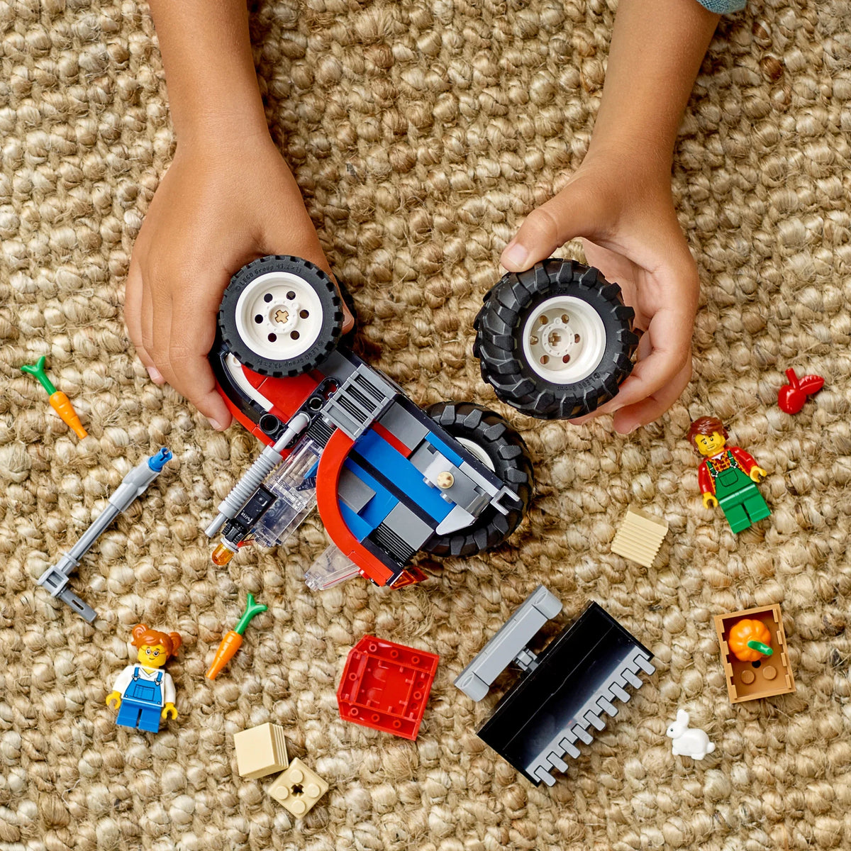 Bonus for Construction LEGO Building and Ages Plus Boys and Tractor Pack, City and 66772 Girls Great Set, Sets Gift Digger Scarecrow Garden Toy up, Gift Big Farm 5 & 2in1 Wheel