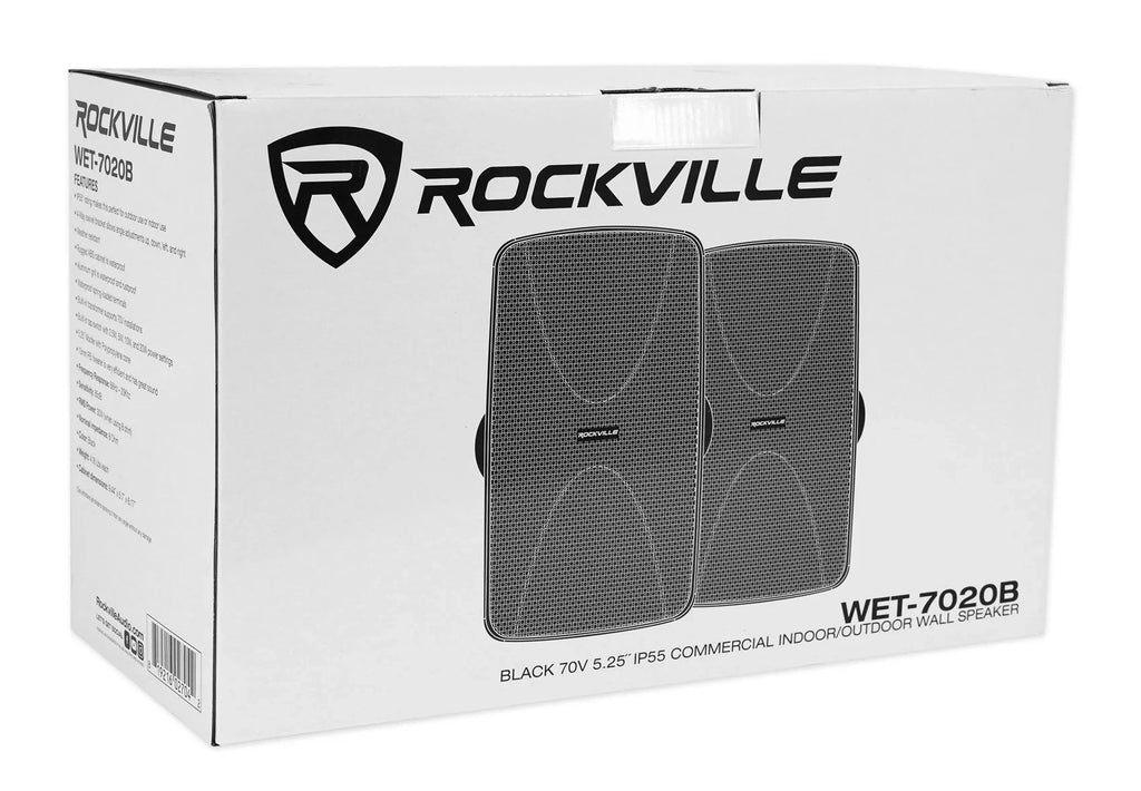 ROCK Speakers Multi Black Receiver+6) Rockville MATRIX Wall Ceiling+2) Home Room