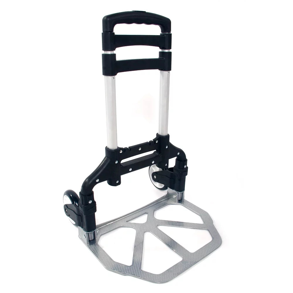 Foldable GoDecor Trolley, Telescopic for Rod, with Black Portable Luggage, Carry
